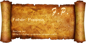 Fehér Poppea névjegykártya