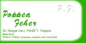 poppea feher business card